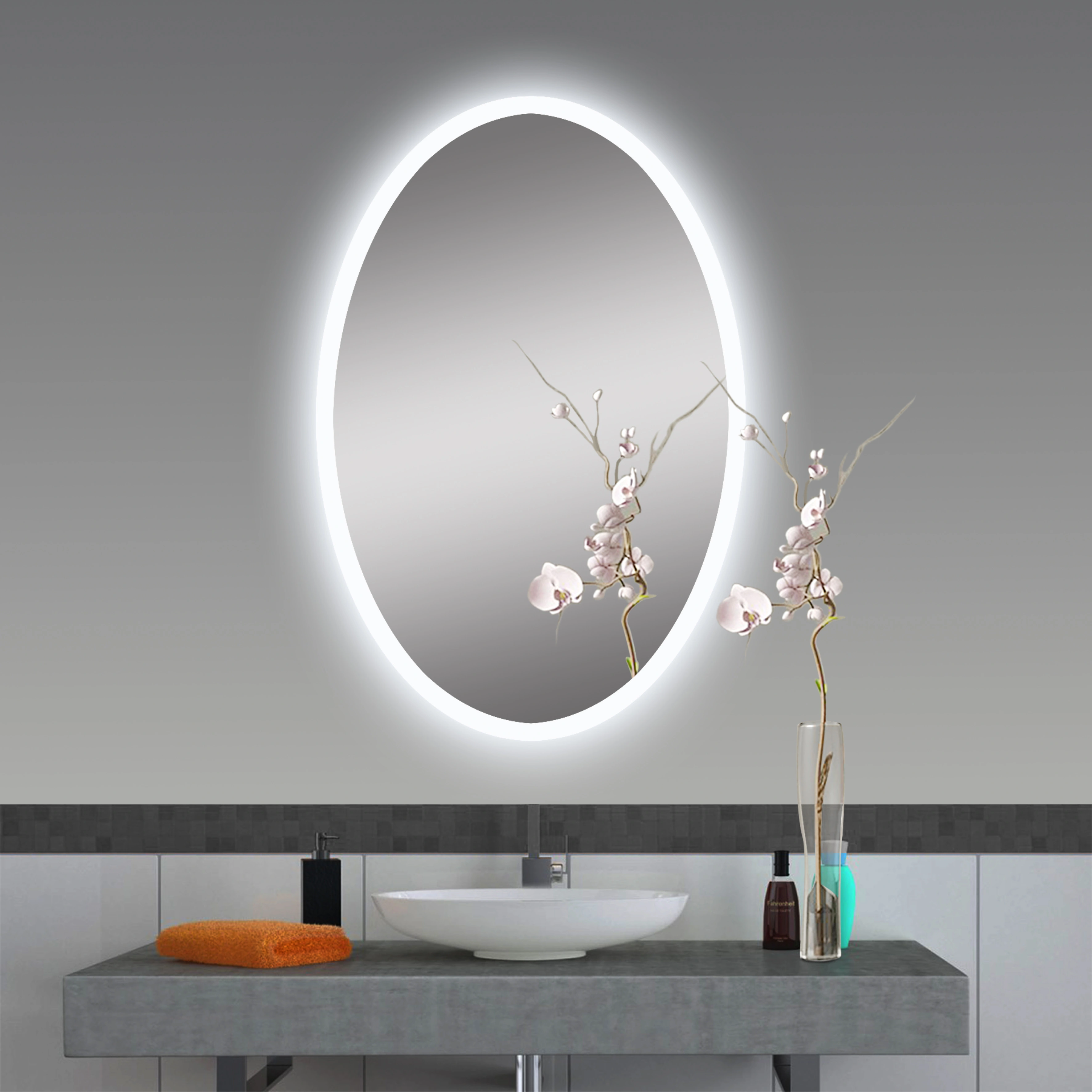 Oval & Pill LED Bathroom Mirror