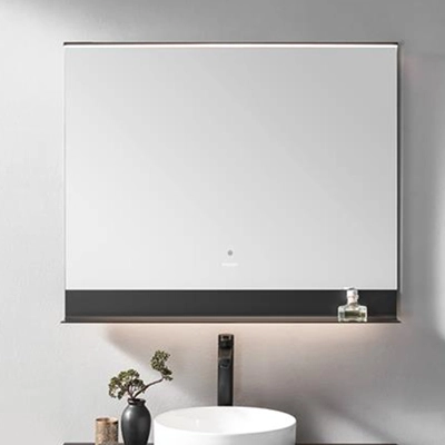 LAM-429 LED Rectangular Bathroom Mirror With Rounded Corners