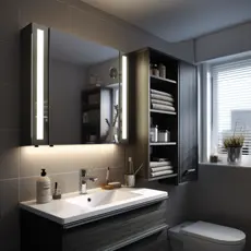 bathroom cabinet with light
