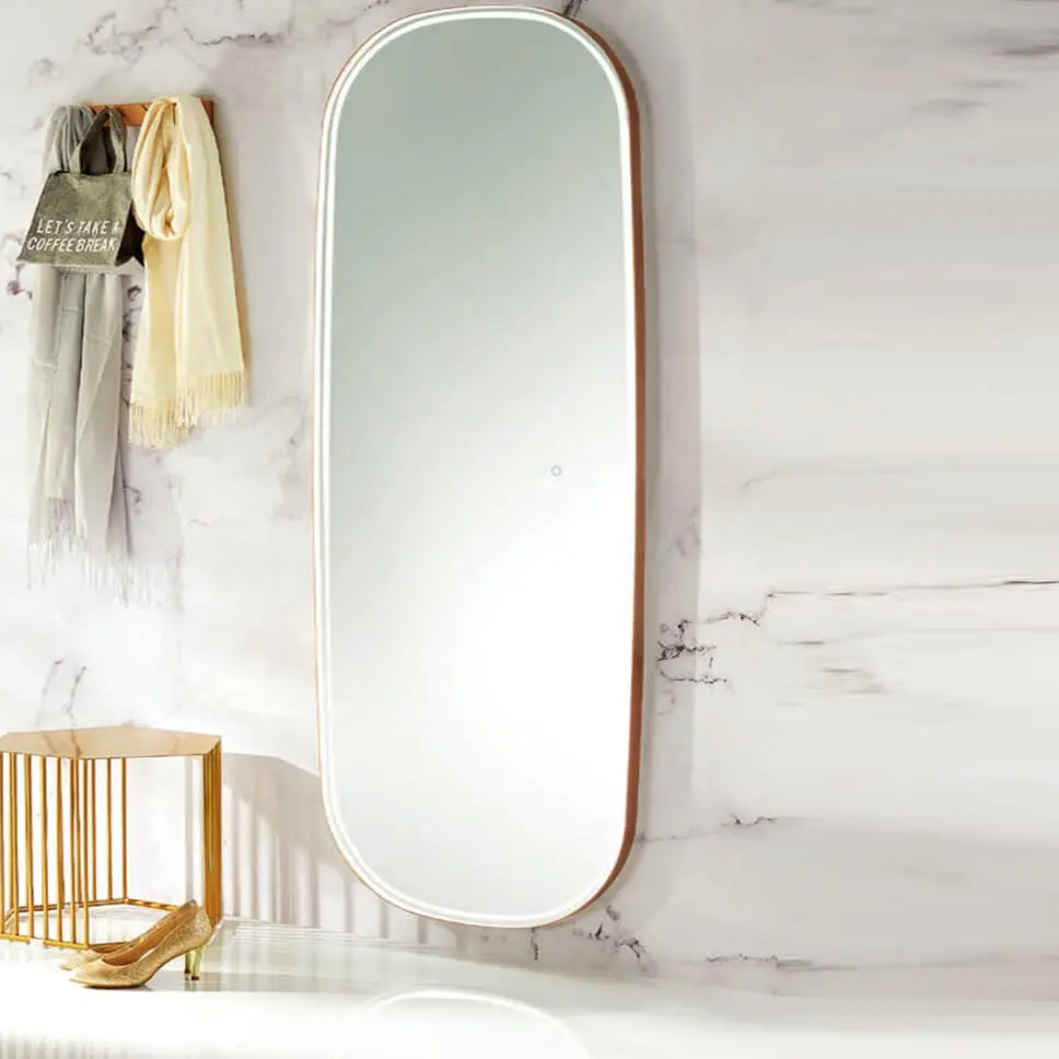 LAM037 Pill Shaped Led Dressing Mirror for Bathroom