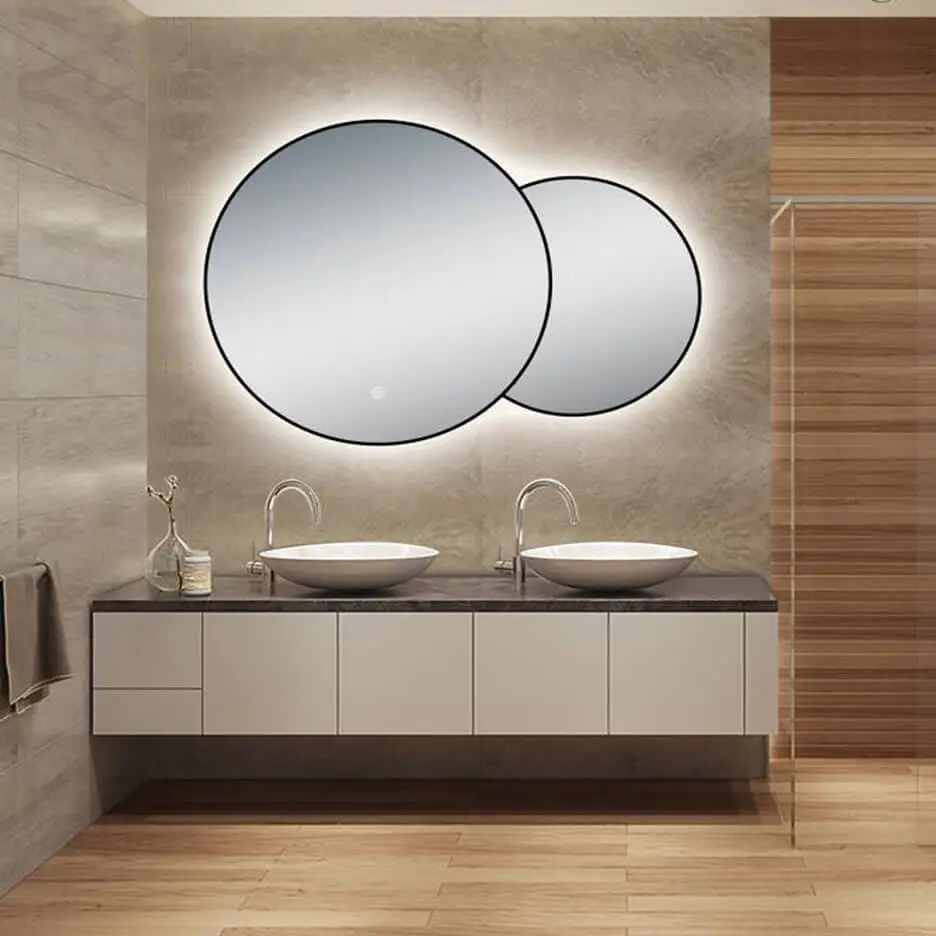 custom wall mirrors for bathroom