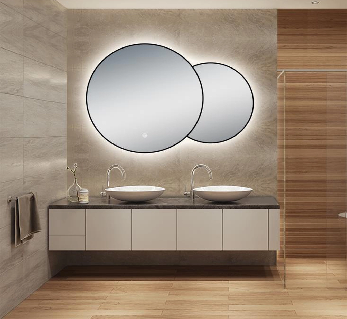 Custom Bathrrom Mirror & Cabinets