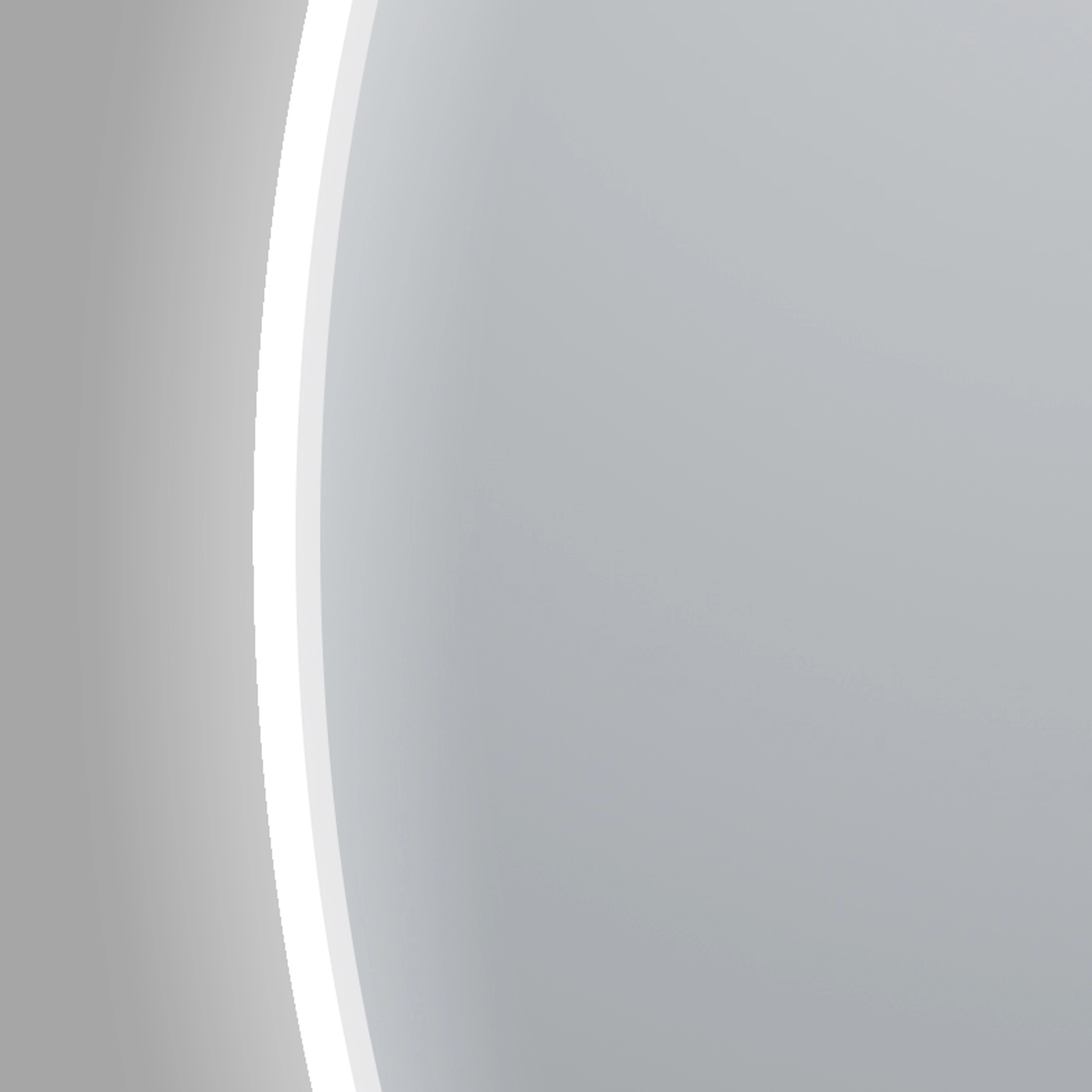 oval illuminated bathroom mirror