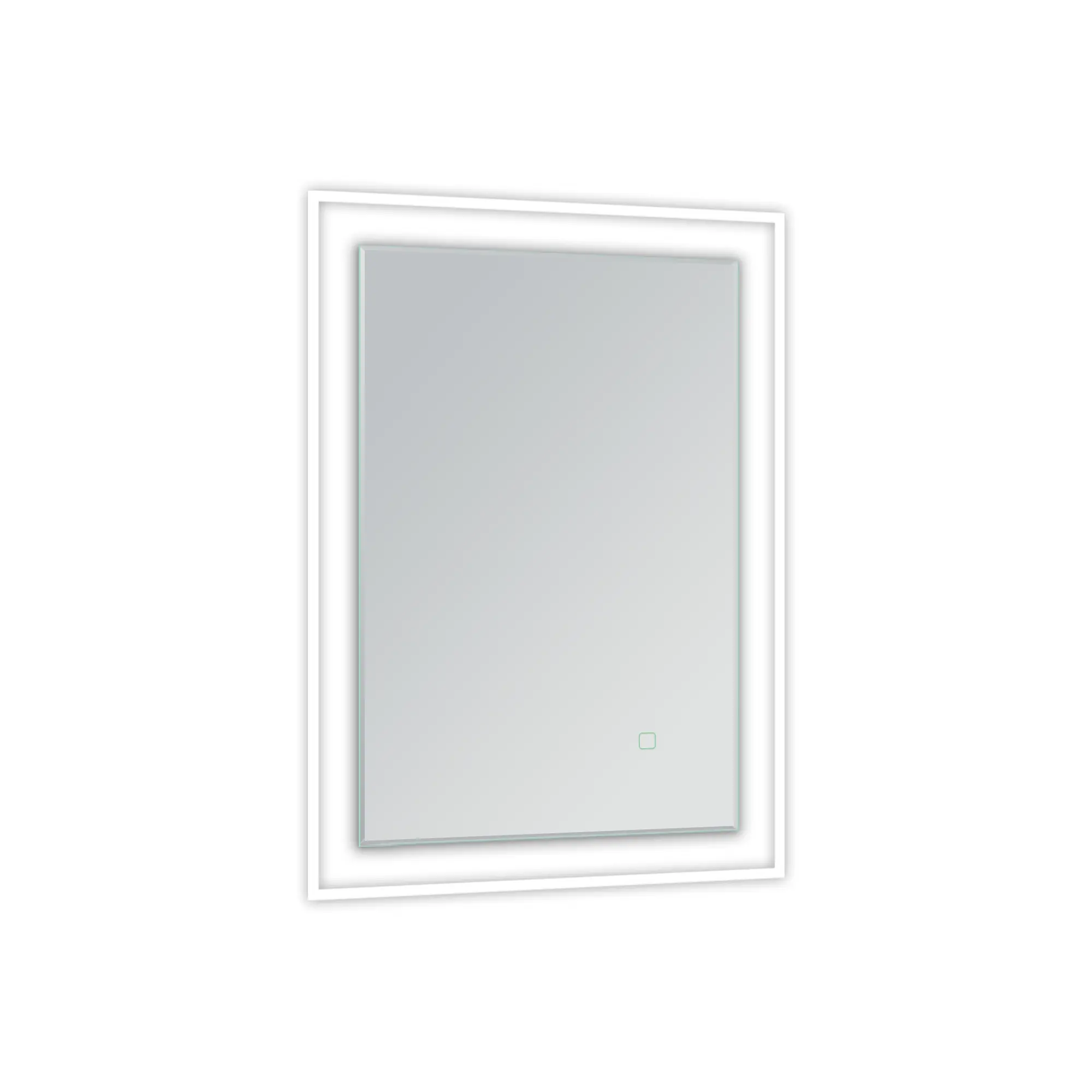 illuminated rectangular bathroom mirror