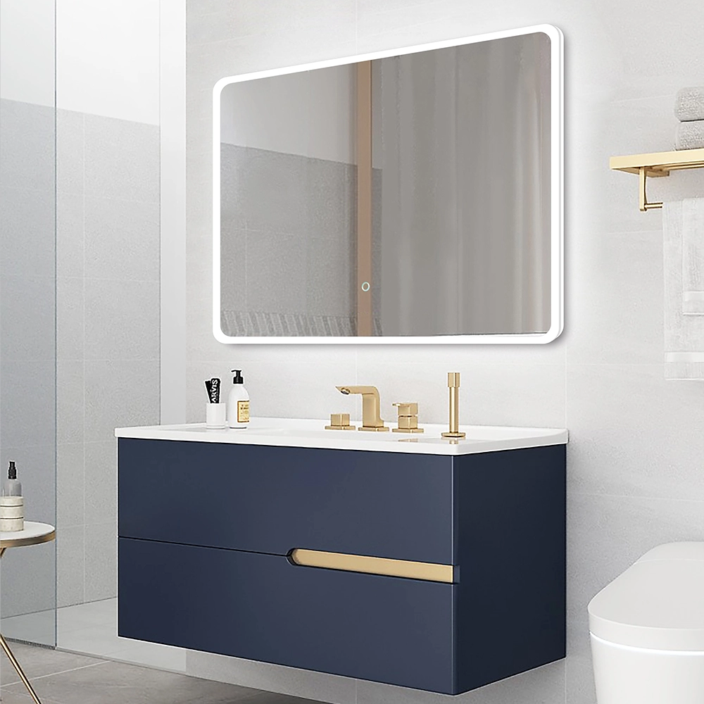 LAM025 Large Square Bathroom Mirror With Integrated Lighting