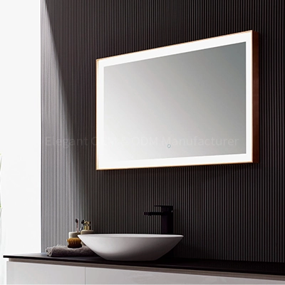 LAM016 Rose Gold Frame Modern Bathroom Mirror