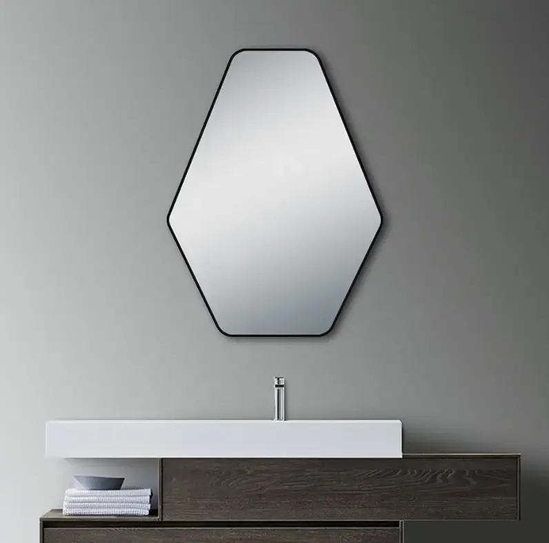 black LAM014 LED Bathroom Mirror