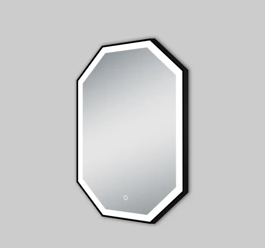 LAM027 Black Bathroom Lighting Framed Mirror