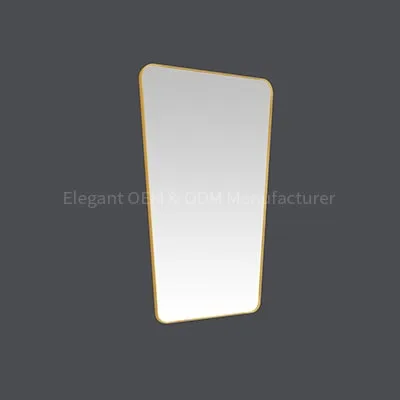 lam 95 Gold Irregular Bathroom Lighted Mirror
