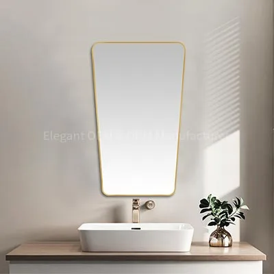 LAM-956 Gold Irregular Bathroom LED Mirror