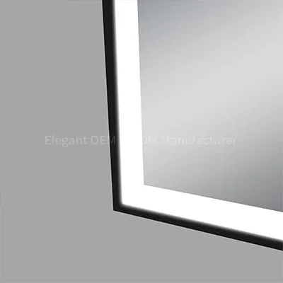 lamc 961 Black Bathroom Illuminated Mirror Cabinet