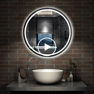 LAM013 Large Circle Elegant LED Bathroom Mirror video