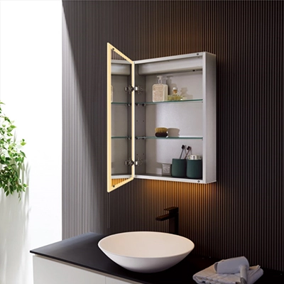 LAMC015 Bathroom Mirror With Lights Cabinet