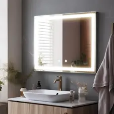 bathroom mirror with built in light