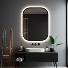 black led bathroom mirror