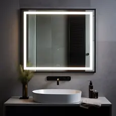 black led mirror bathroom