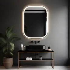 black light up bathroom mirror