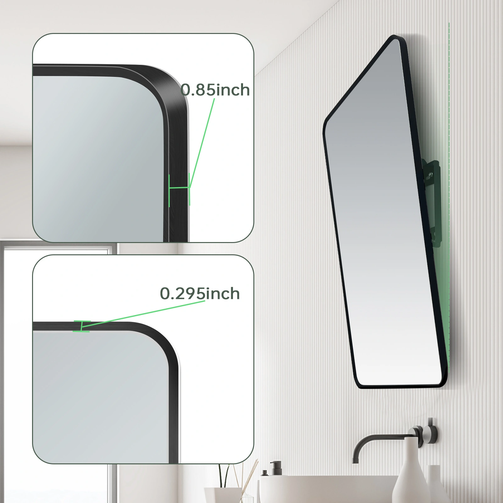 tilting mirror for different angles